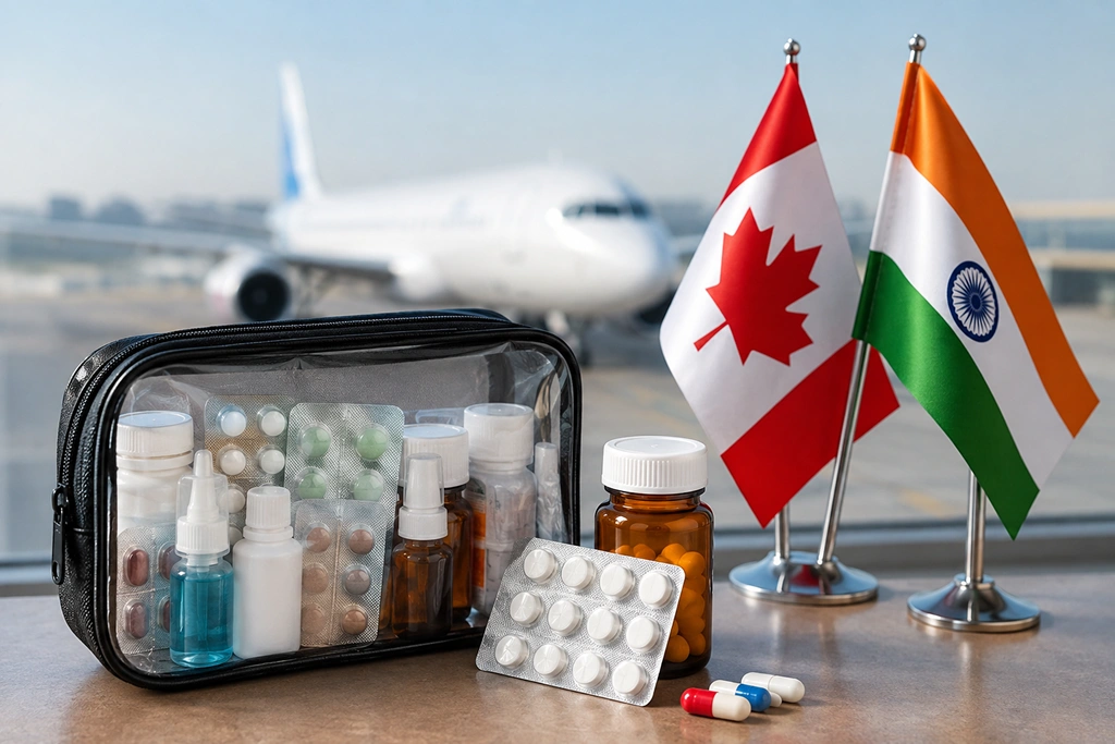 Carry Medicines in Canada to India Flight