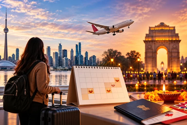 Diwali 2026 Flight Booking Calendar from Canada to India