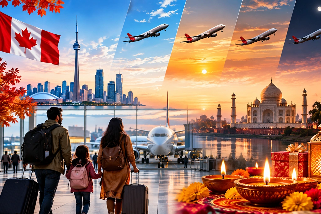 Diwali 2026 Flights from Canada to India blog