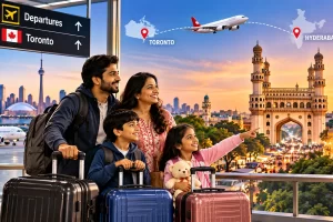 Flights Toronto to Hyderabad One-Stop Options Journey Times and Tips for GTA Telugu Families